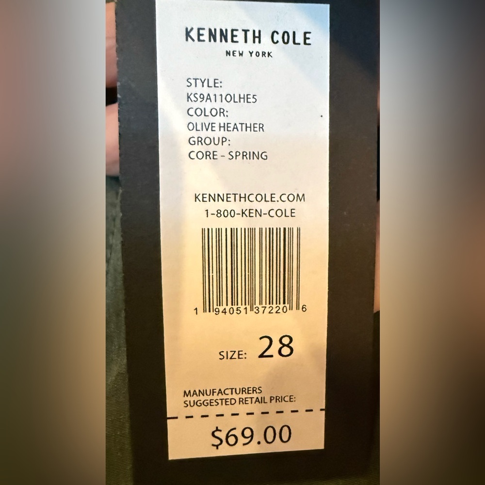 Kenneth Cole Men's Slim Fit Tech Shorts - Olive. Size 28. NWT - Picture 2 of 10